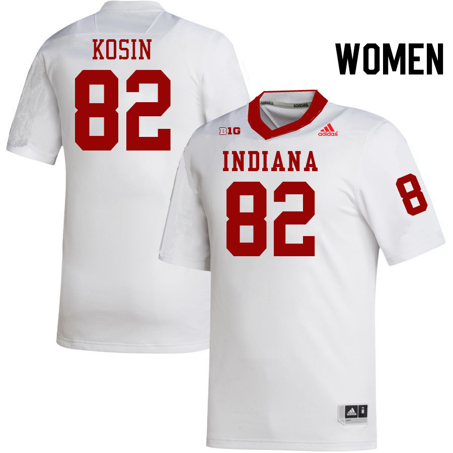 Women #82 Brody Kosin Indiana Hoosiers College Football Jerseys Stitched-White